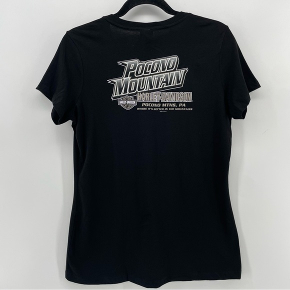 NEW Harley Davidson Women’s V-Neck Shirt 100% Cotton M - Picture 3 of 5